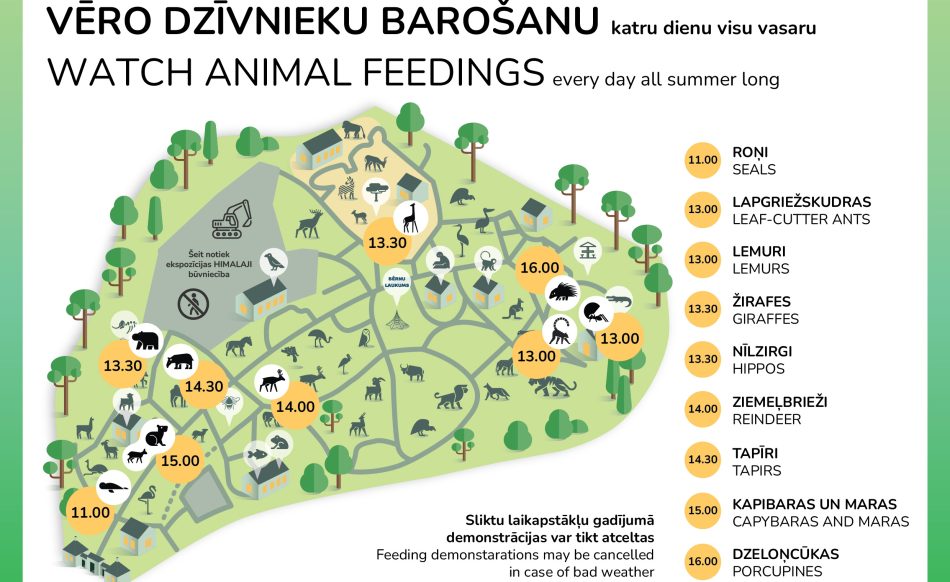 Vēro dzīvnieku barošanu Rīga ZOO katru dienu!